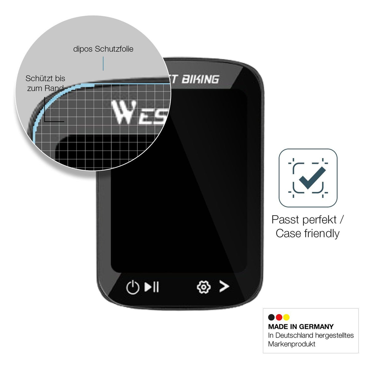 2x Screen Protector for Yongness Bike Computer Flexible Glass 9H dipos