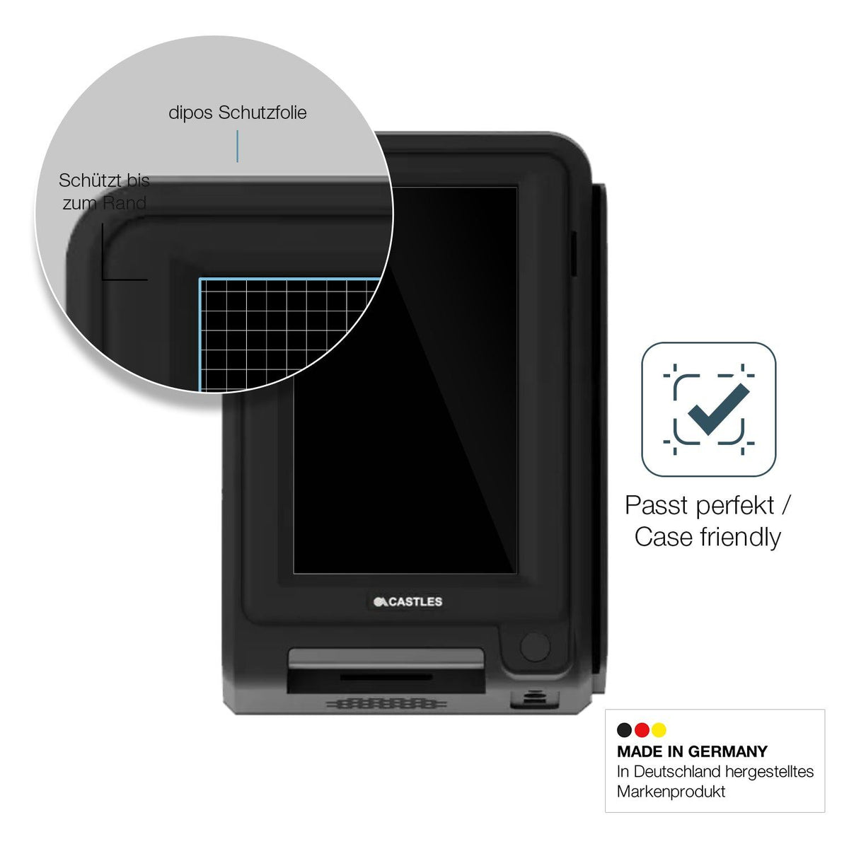 2x Screen Protector for Adyen S1U2 Flexible Glass 9H dipos