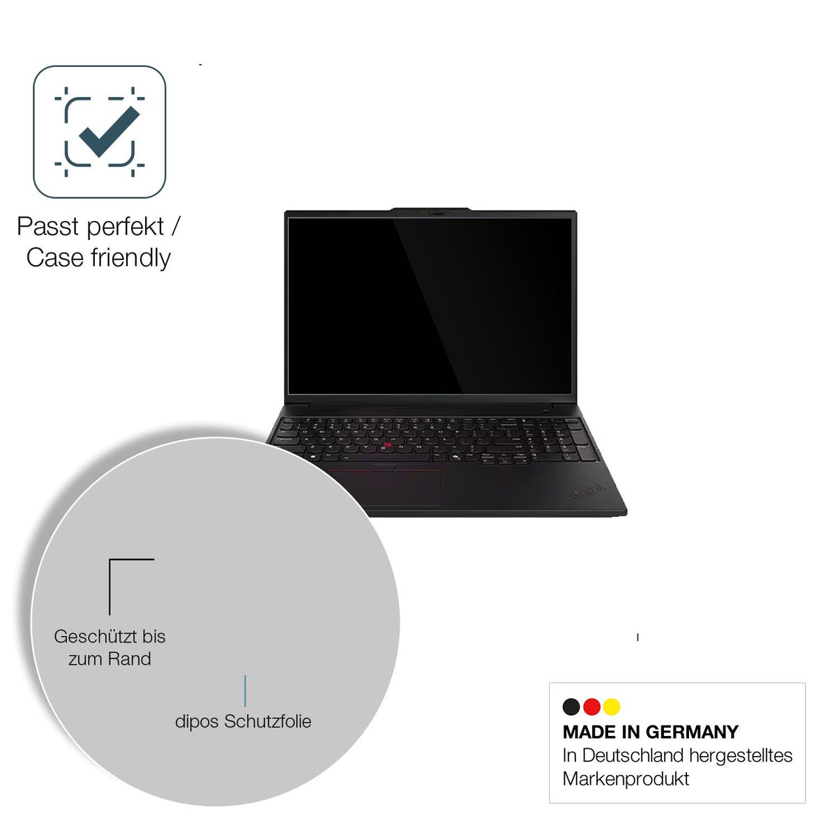 2x Screen Protector for Lenovo ThinkPad P16 Gen 3 Flexible Glass 9H dipos