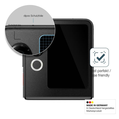 2x Screen Protector for Nubia ZTE Flip 2 5G Außenseite Flexible Glass 9H dipos