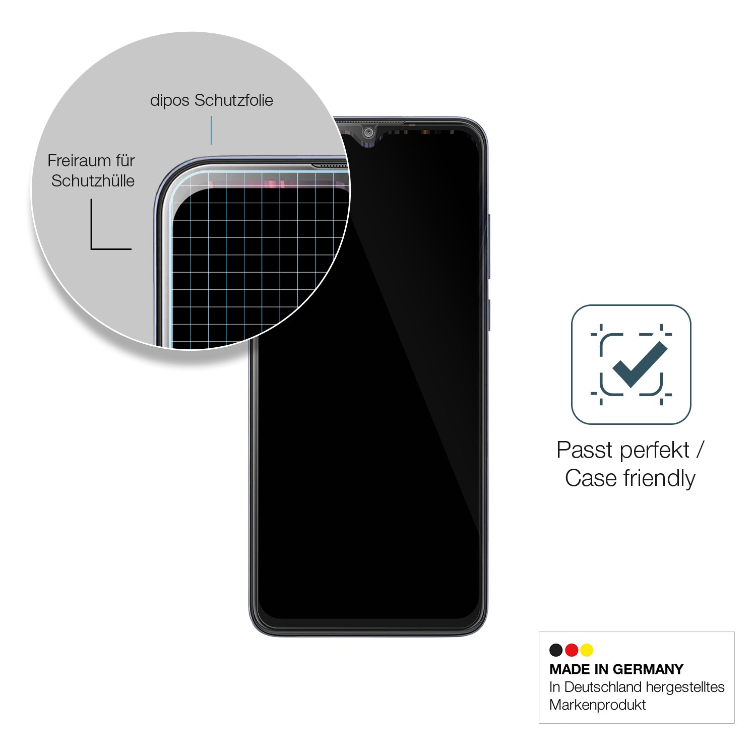 Besonders flexibler Displayschutz mit Anti-Shock-Schicht im Materialmix