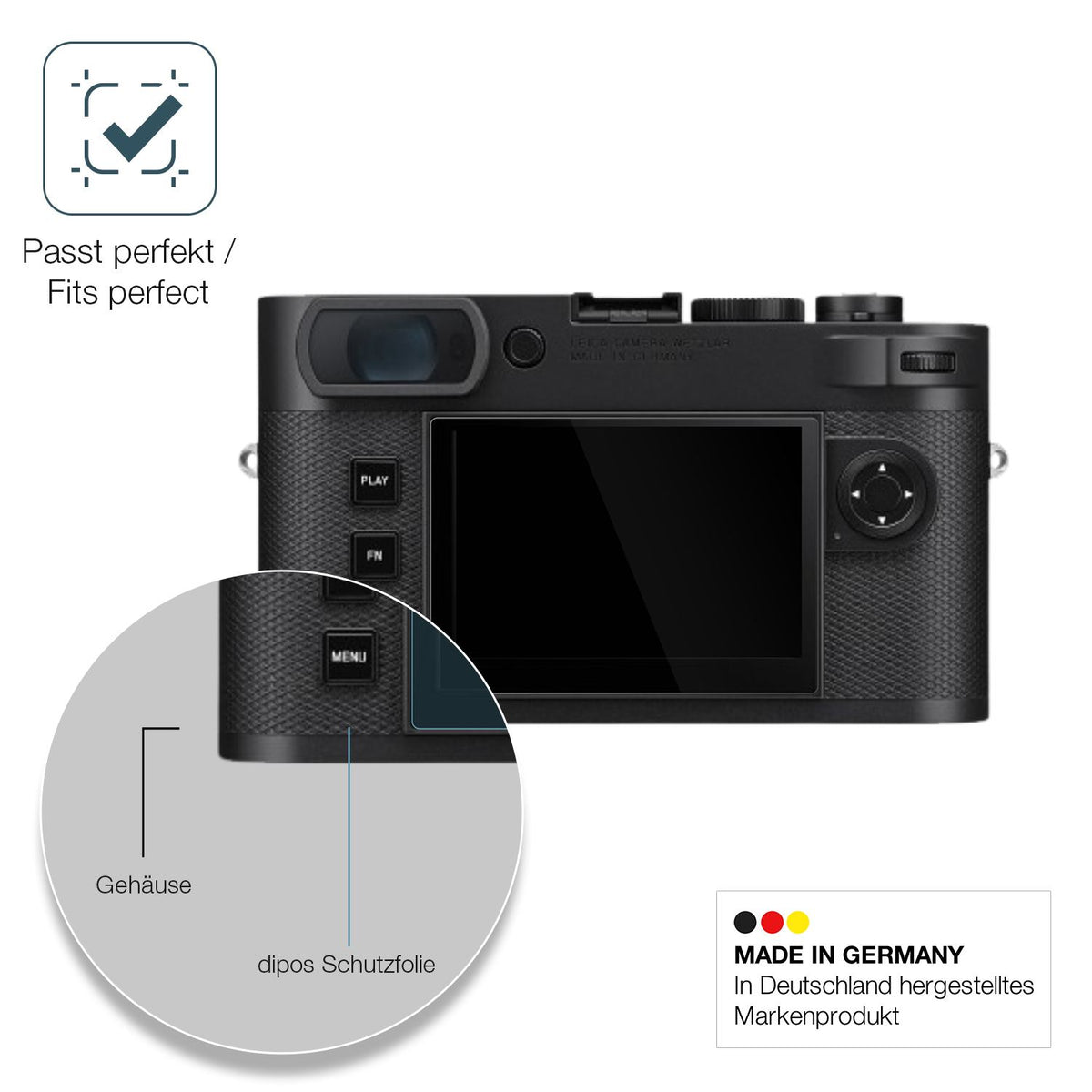 2x Screen Protector for Leica M EV1 Flexible Glass 9H dipos