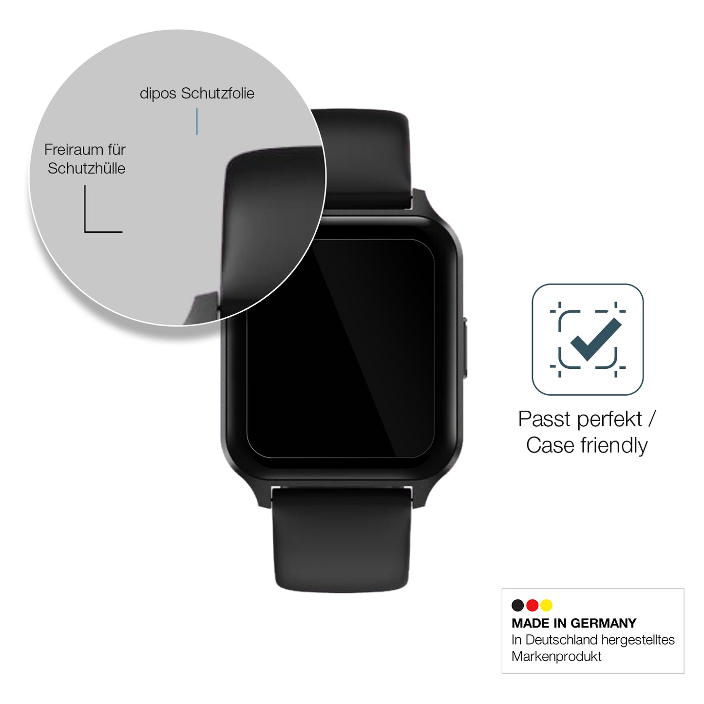 Besonders flexibler Displayschutz mit Anti-Shock-Schicht im Materialmix
