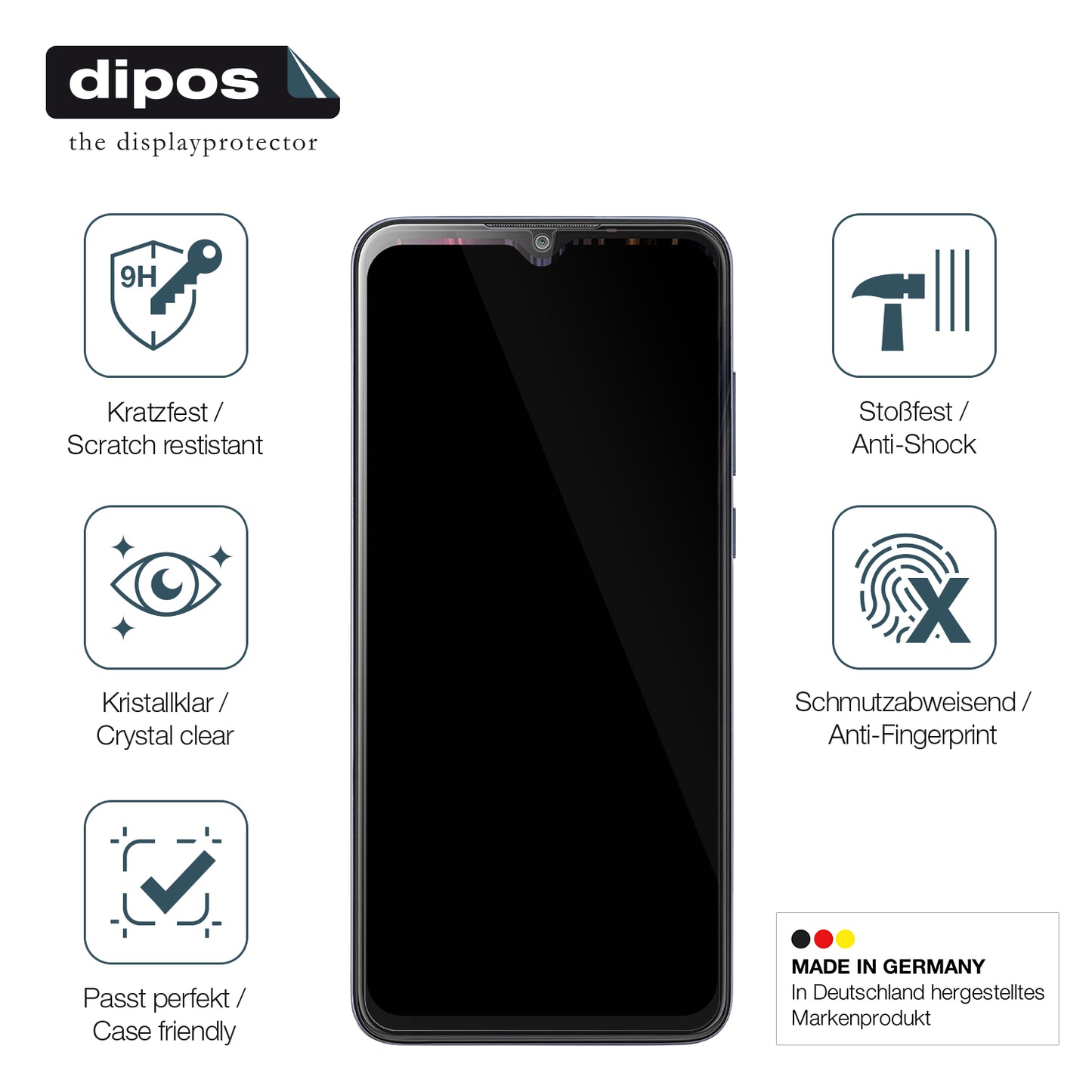Displayschutz hergestellt in Deutschland, höchste Qualität made in Germany