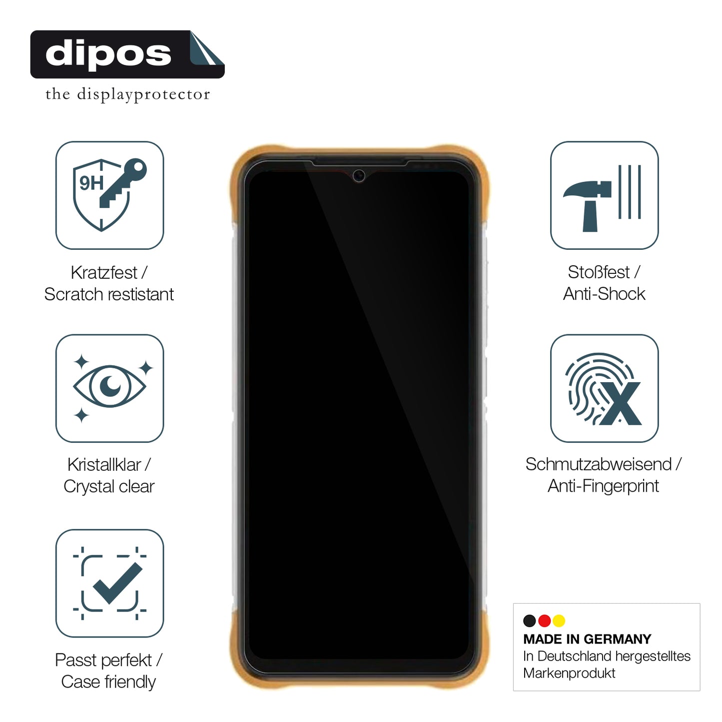 Displayschutz hergestellt in Deutschland, höchste Qualität made in Germany
