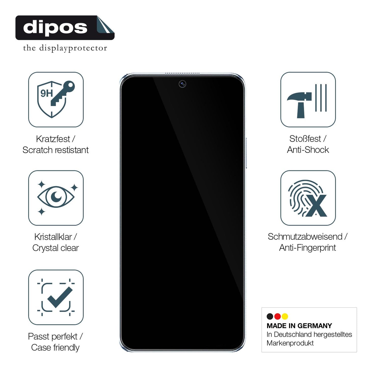 Displayschutz hergestellt in Deutschland, höchste Qualität made in Germany
