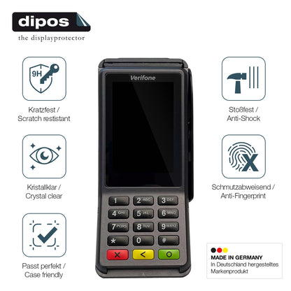 2x 9H Schutzfolie für Verifone V400c Panzerfolie