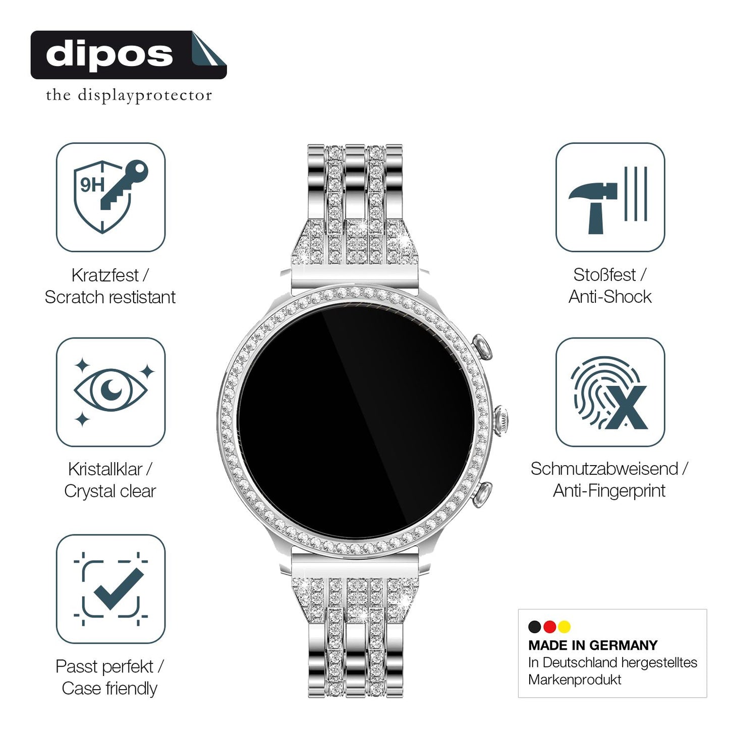 2x Screen Protector for Manta Diamond Lusso SWD01SL Flexible Glass 9H dipos