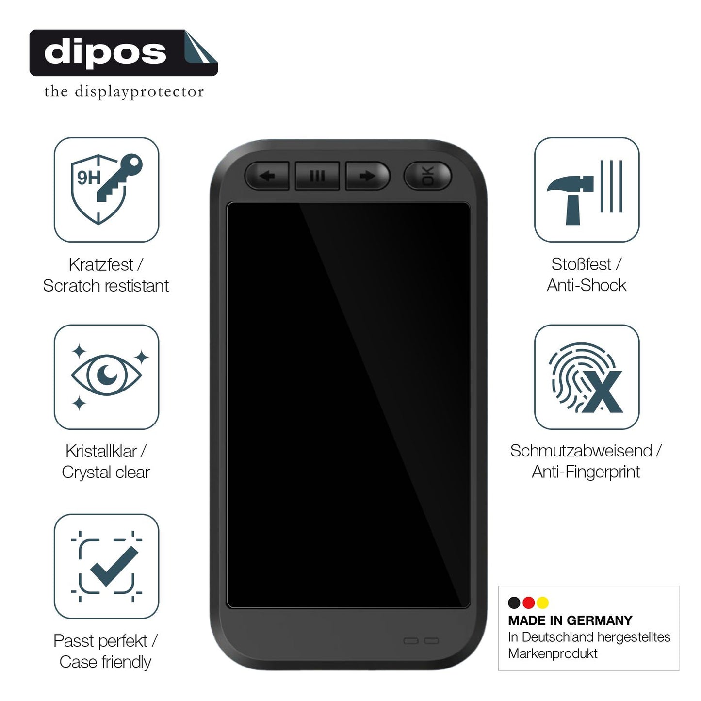 2x Screen Protector for Miofive S1 Dashcam Flexible Glass 9H dipos