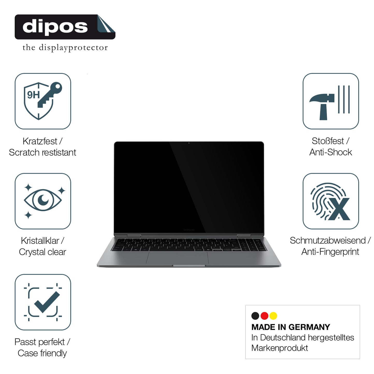 2x 9H Schutzfolie für Samsung Galaxy Book4 Edge 15.6 Zoll Panzerfolie