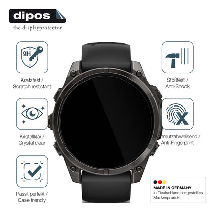 2x 9H Schutzfolie für Garmin Tactix 8 47mm AMOLED Panzerfolie