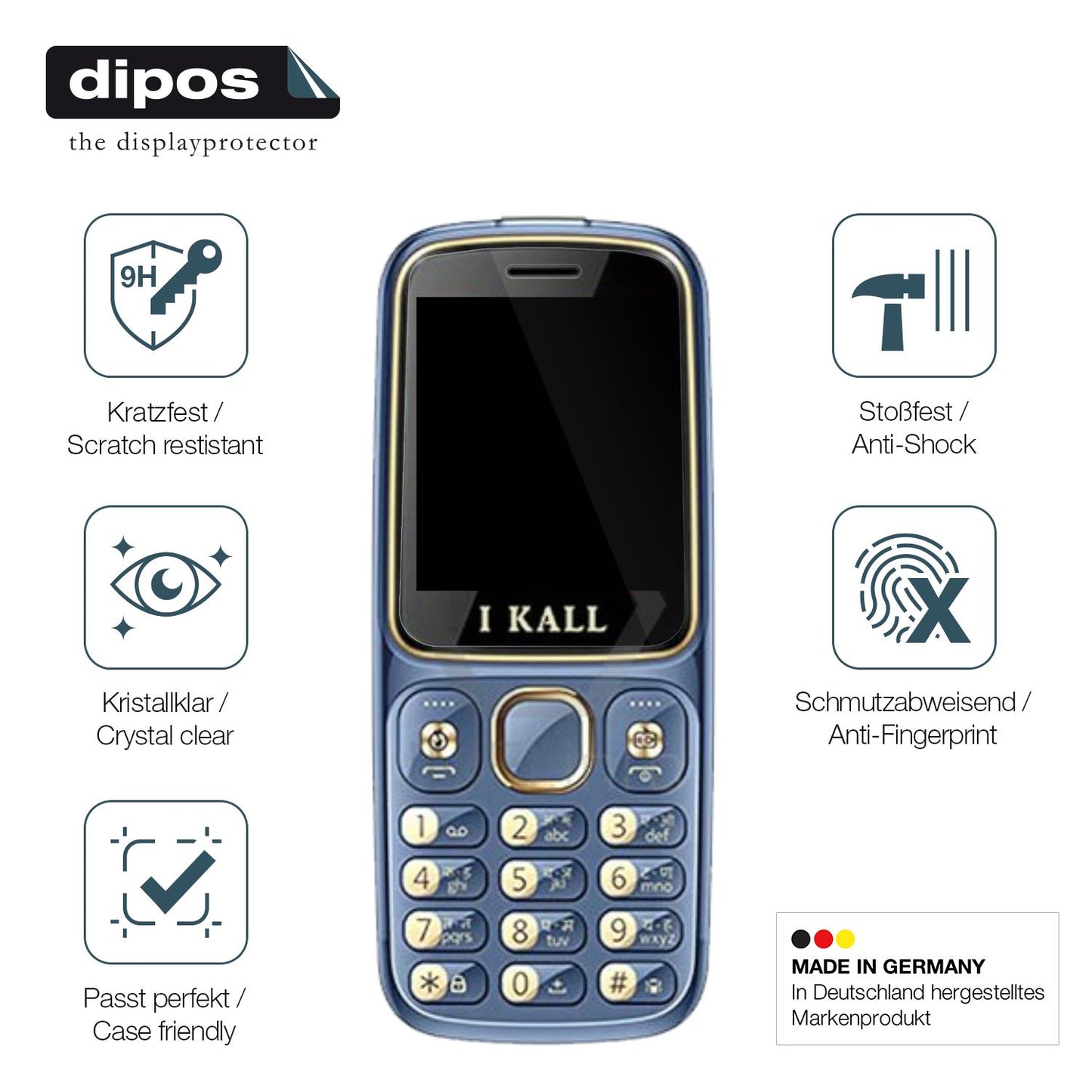 2x Screen Protector for I Kall K46 New Flexible Glass 9H dipos