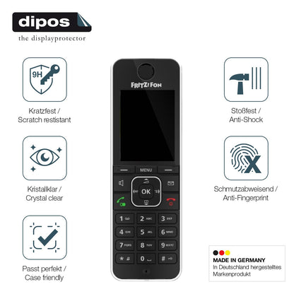 2x Screen Protector for AVM FRITZ! FON C6 Flexible Glass 9H dipos