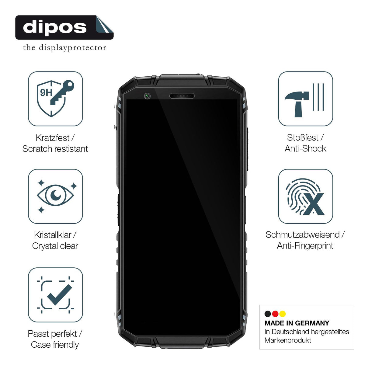 2x Screen Protector for Doogee Fire 3 Outdoor Flexible Glass 9H dipos