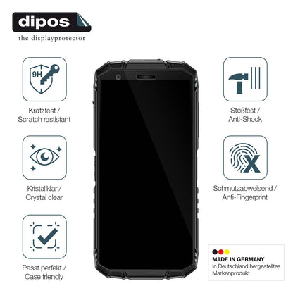 2x Screen Protector for Doogee Fire 3 Outdoor Flexible Glass 9H dipos