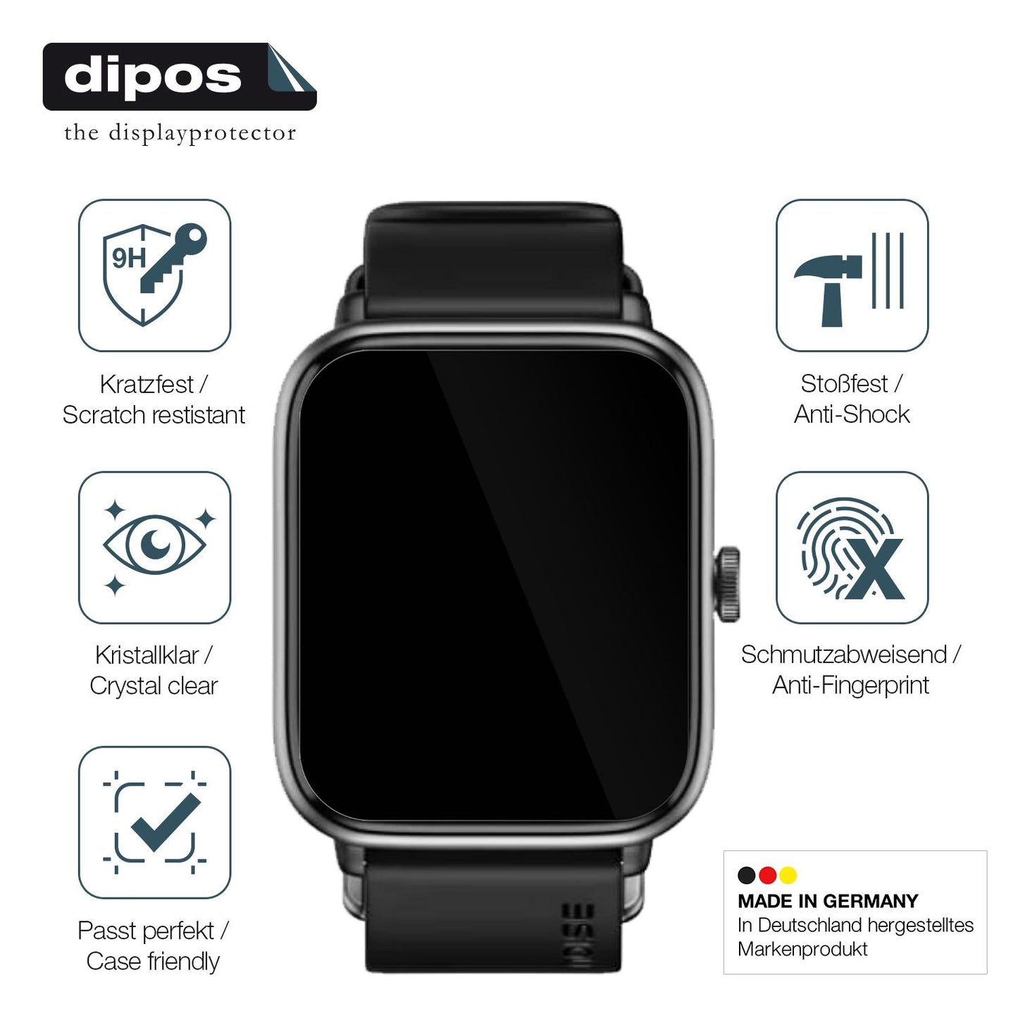 Displayschutz hergestellt in Deutschland, höchste Qualität made in Germany