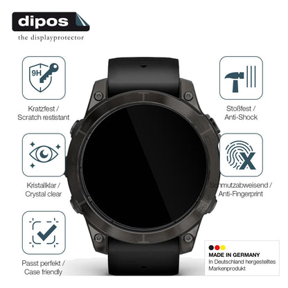 2x Screen Protector for Garmin Fenix 7 Pro 47mm Flexible Glass 9H dipos