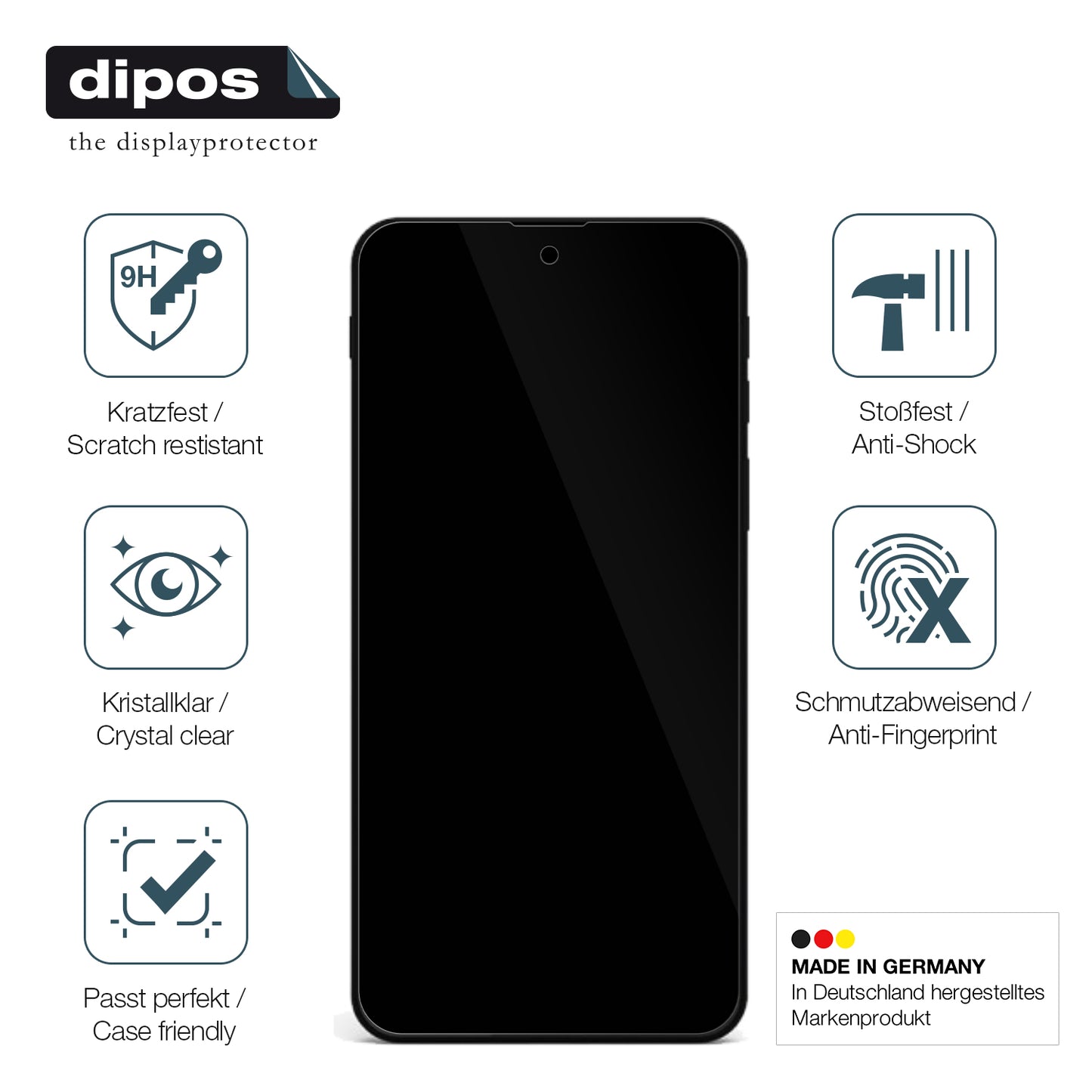 Displayschutz hergestellt in Deutschland, höchste Qualität made in Germany