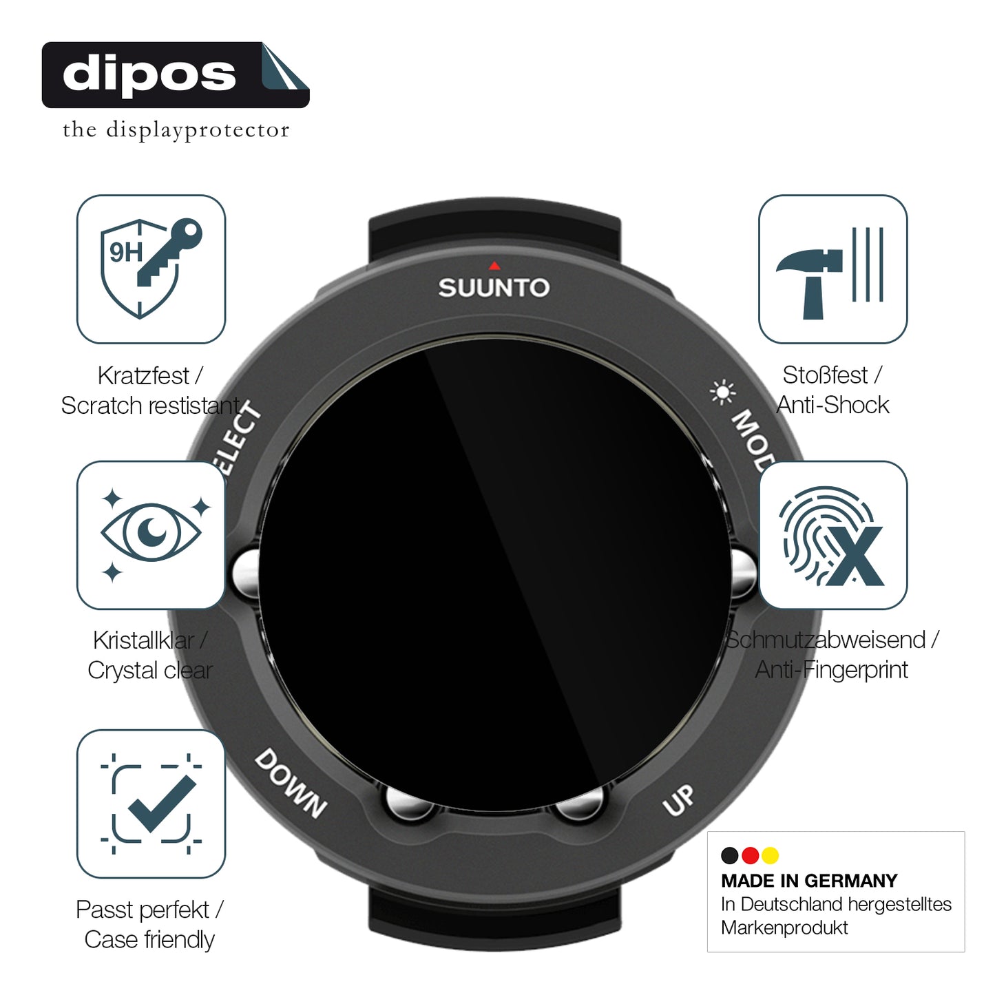 2x Screen Protector for Suunto Vyper Novo Flexible Glass 9H dipos