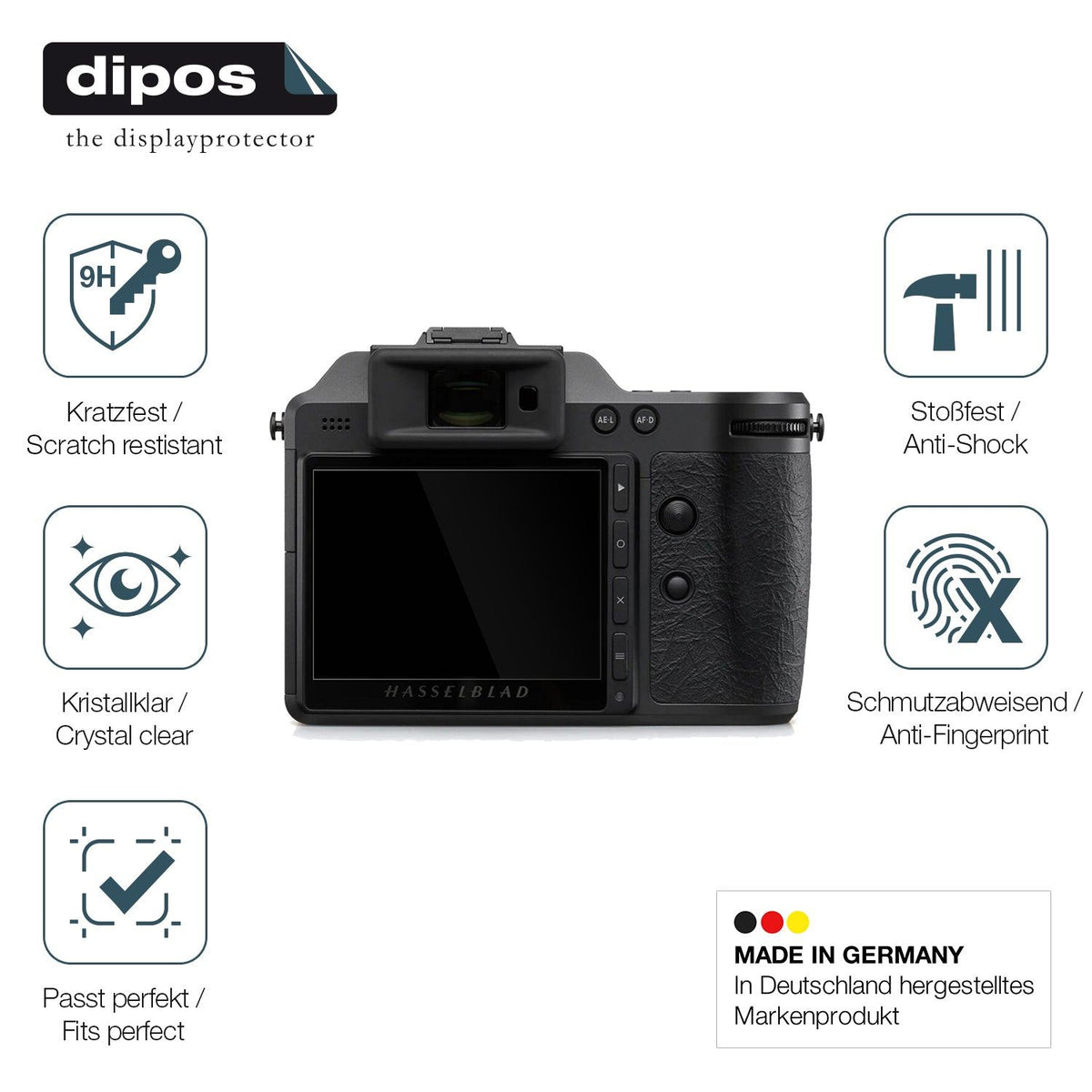 2x Screen Protector for Hasselblad X2D II Flexible Glass 9H dipos