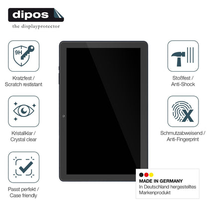 dipos 2x 9H Clear Screen Protector for Thomson Teox 10