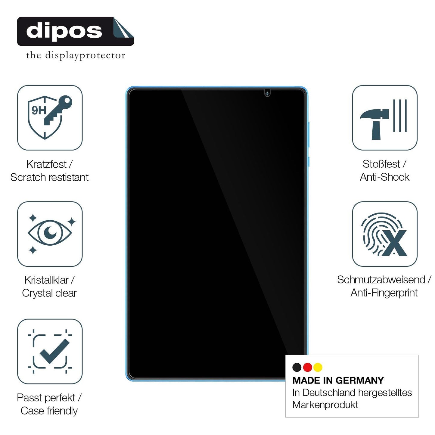 dipos 2x 9H Clear Screen Protector for Teclast P26T