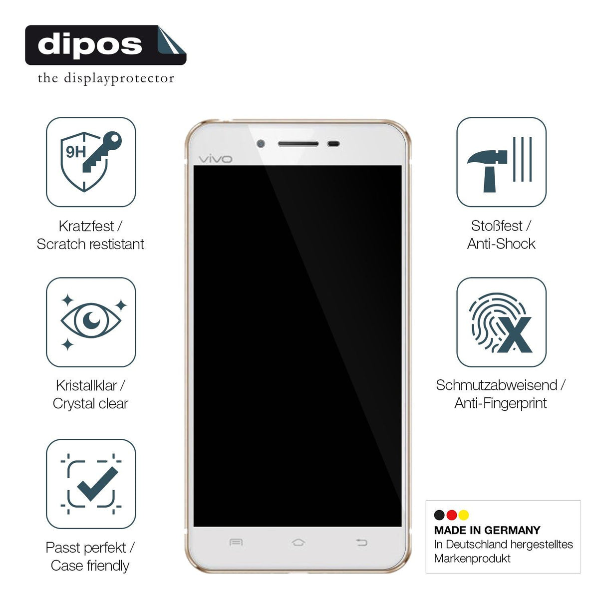 2x Screen Protector for Vivo X6A Flexible Glass 9H dipos