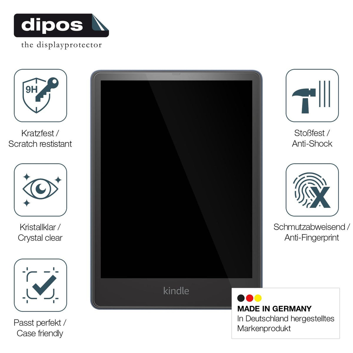 dipos 2x 9H Protector for Amazon Kindle Paperwhite Sign. Edit. 11.Gen