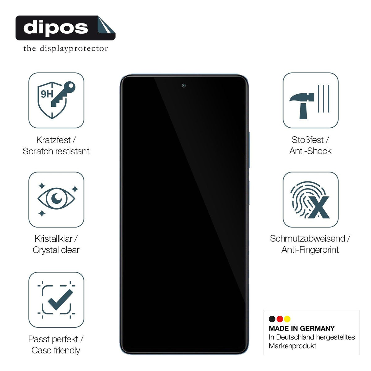 dipos 2x 9H Clear Screen Protector for Xiaomi Redmi Note 12 Pro Plus 5G