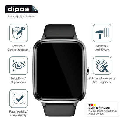 2x Screen Protector for Noise ColorFit Pro 2 Flexible Glass 9H dipos