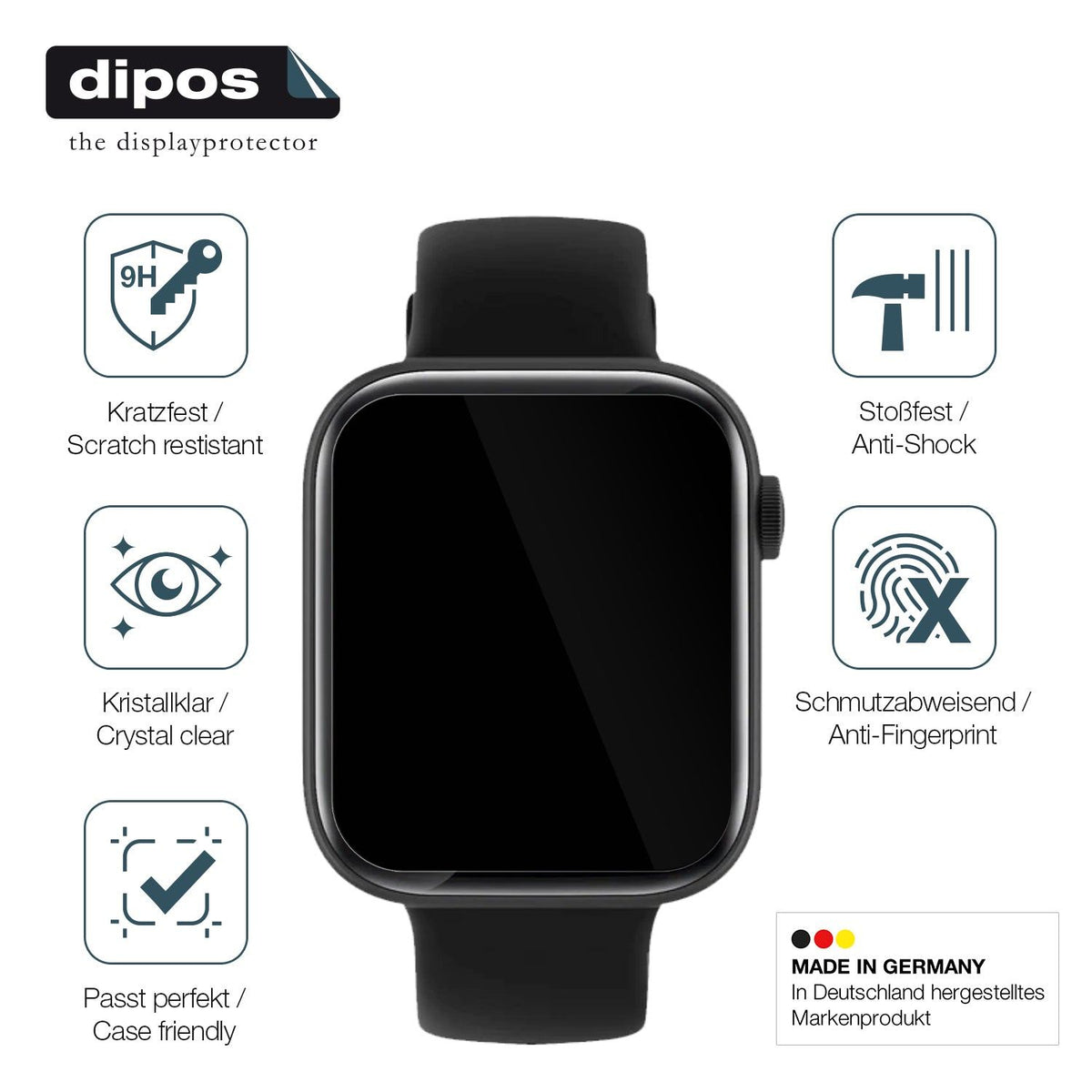 2x Screen Protector for Fireboltt Ring 3 Flexible Glass 9H dipos