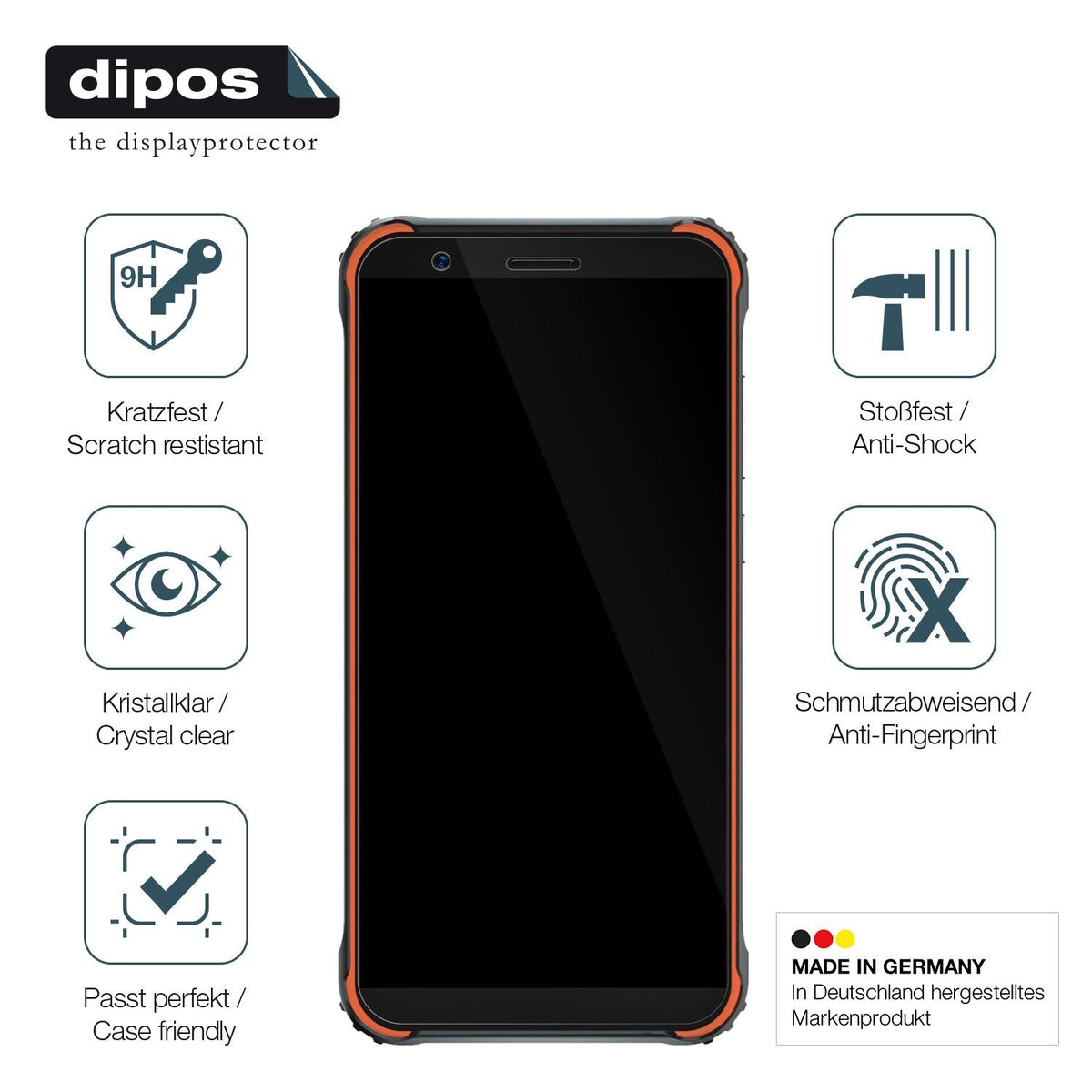 2x Screen Protector for Blackview BV4900 Pro Flexible Glass 9H dipos