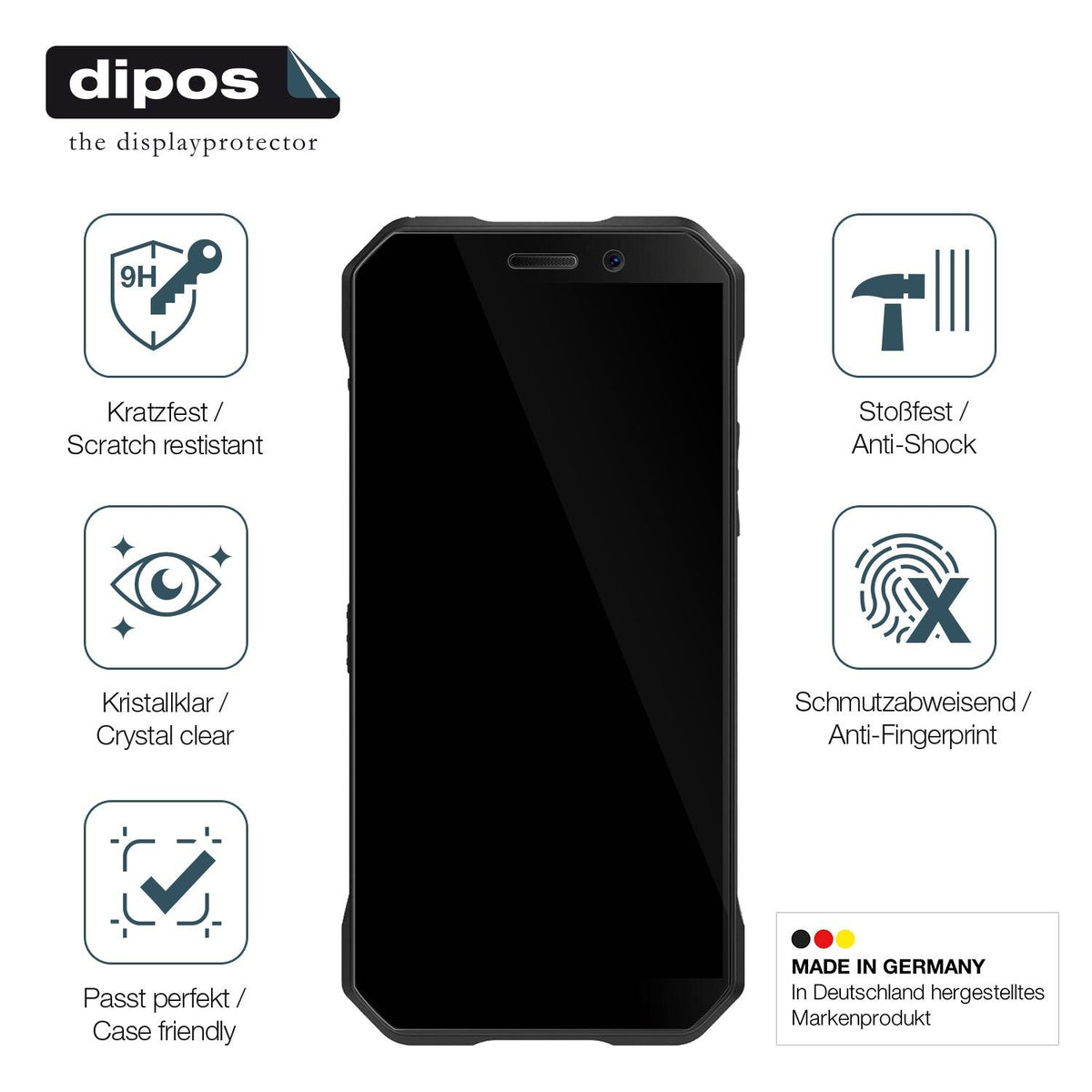 2x Screen Protector for Doogee S61 Pro Flexible Glass 9H dipos