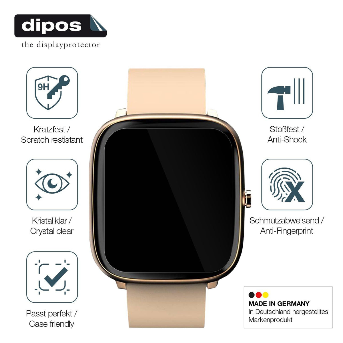 2x Screen Protector for Noise Colorfit Qube O2 Flexible Glass 9H dipos
