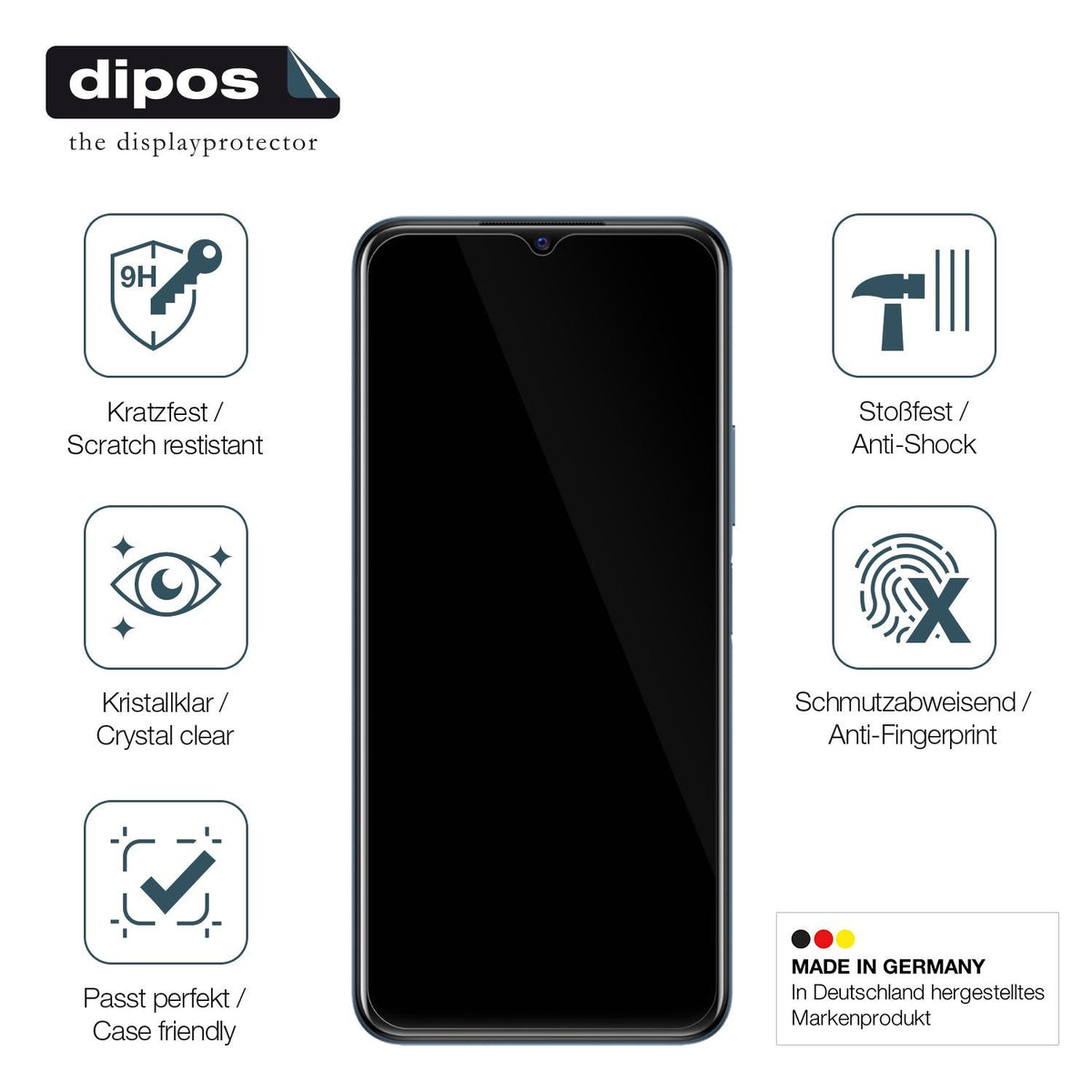 2x Screen Protector for Vivo Y21s Flexible Glass 9H dipos