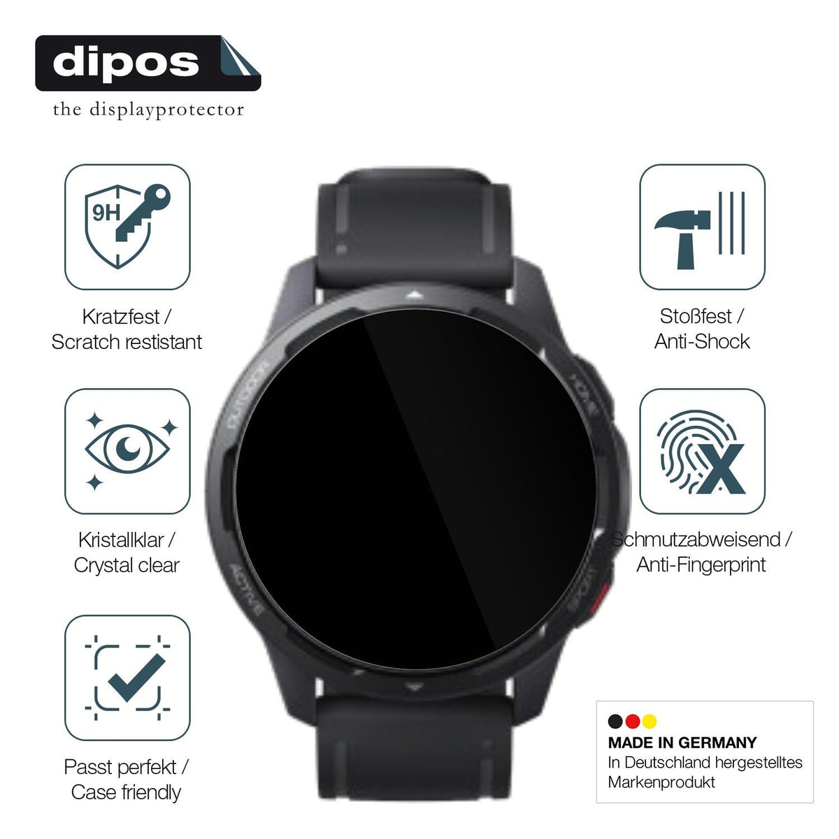 2x Screen Protector for Xiaomi Watch S1 Active Flexible Glass 9H dipos