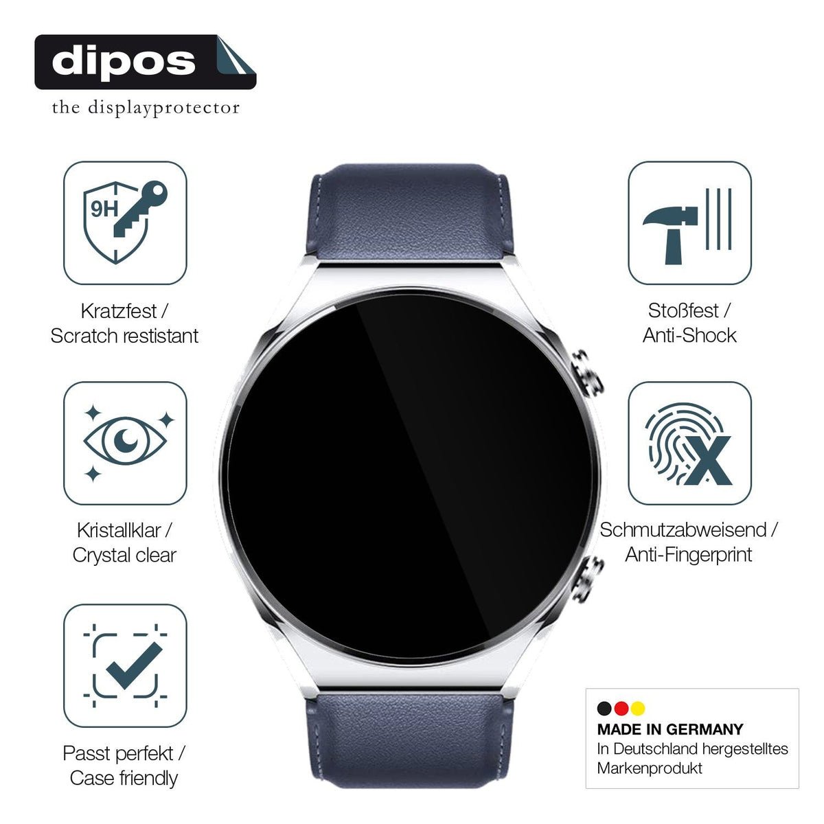2x Screen Protector for Xiaomi Watch S1 Flexible Glass 9H dipos