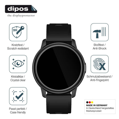 2x Screen Protector for Cillso  1,3 inch Smartwatch Flexible Glass 9H dipos