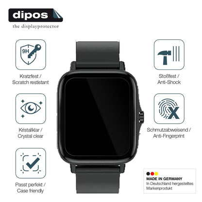 Screen Protector for Kaseemi 1,7 inch Smartwatch Flexible Glass 9H dipos