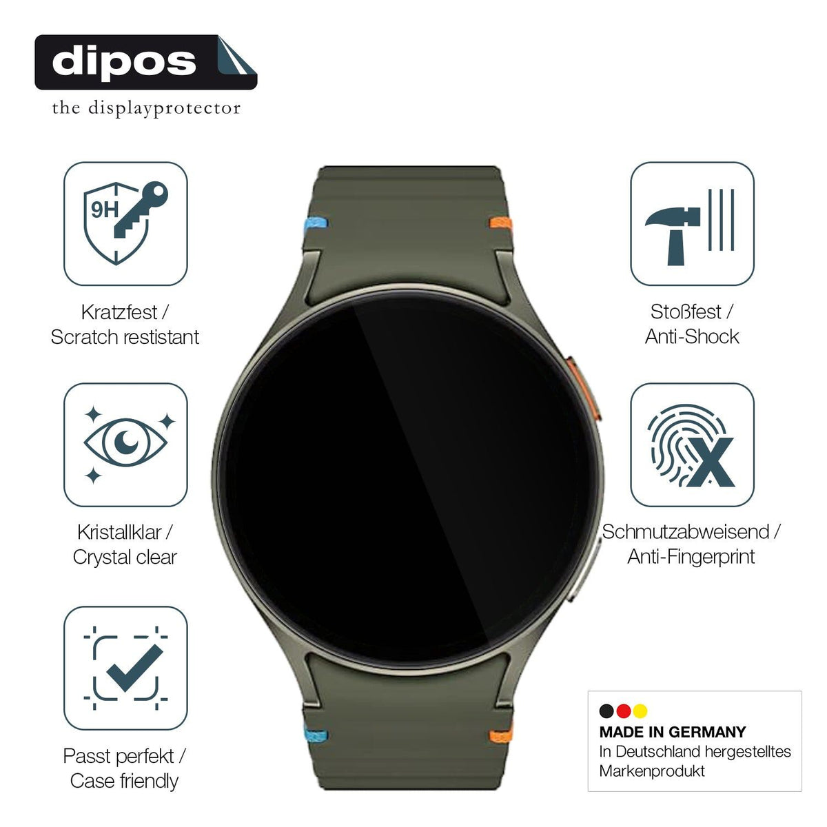 2x Screen Protector for Samsung  Galaxy Watch 7 44mm Flexible Glass 9H dipos