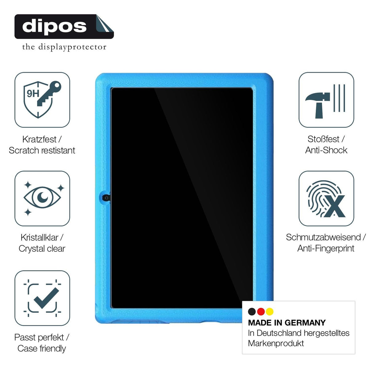 2x Screen Protector for Lville Kinder Tablet Flexible Glass 9H dipos