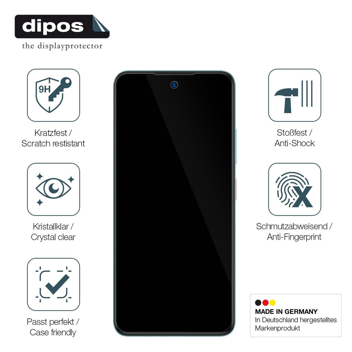 2x Screen Protector for ZTE Blade A75 Flexible Glass 9H dipos