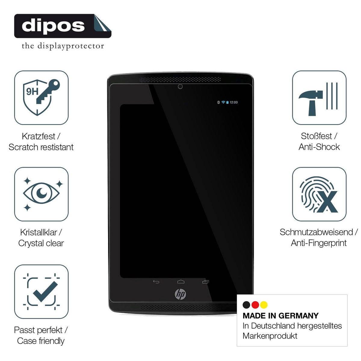 2x Screen Protector for HP Slate 7 Extreme Flexible Glass 9H dipos