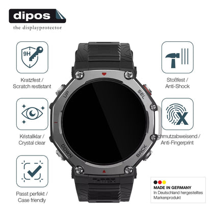 2x Screen Protector for Amazfit T-Rex 3 Flexible Glass 9H dipos