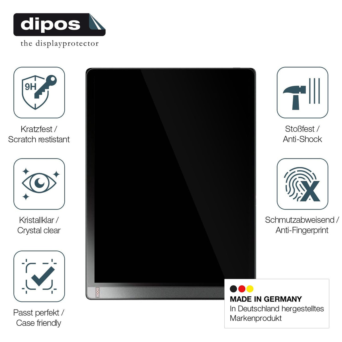 2x Screen Protector for Onyx Boox Tab X Flexible Glass 9H dipos