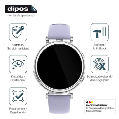 2x Screen Protector for Sanorum 1.27 Zoll Smartwatch Flexible Glass 9H dipos