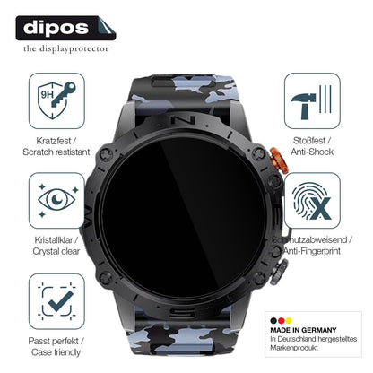 2x Screen Protector for Lige 1.43 Zoll Smartwatch Flexible Glass 9H dipos