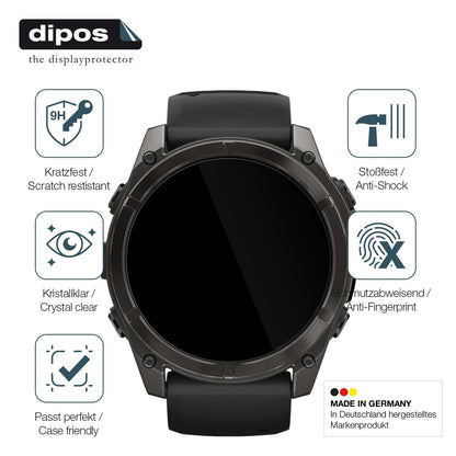2x Screen Protector for Garmin Fenix 8 47mm Flexible Glass 9H dipos