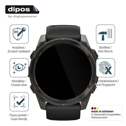 2x Screen Protector for Garmin Fenix 8 43mm Flexible Glass 9H dipos
