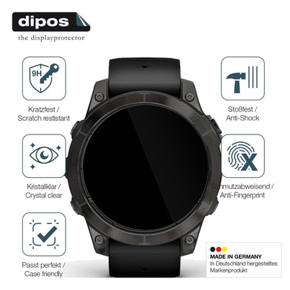 2x Screen Protector for Garmin Fenix 7 Pro 51mm Flexible Glass 9H dipos